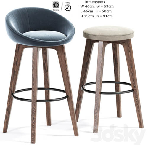 Bloom-Wa Bar Stool Set