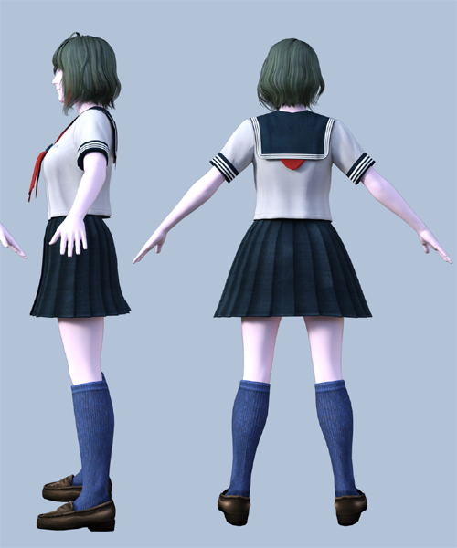 DOA Tamaki School Uniform for Genesis 8 Female (Patreon)