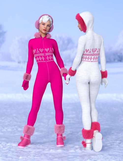 dForce Lali's Winter Love Outfit for Genesis 8 and 8.1 Females