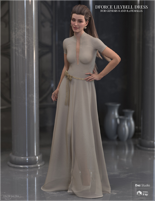 dForce -Lilybell Dress for Genesis 8 and 8.1 Females