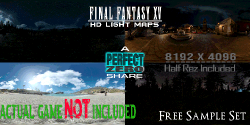FREE – FINAL FANTASY XV HD Light Maps (pack includes 4 maps) – 8k resolution (HALF resolution included) Free Starter Pack – Lighting like the PRO’s do
