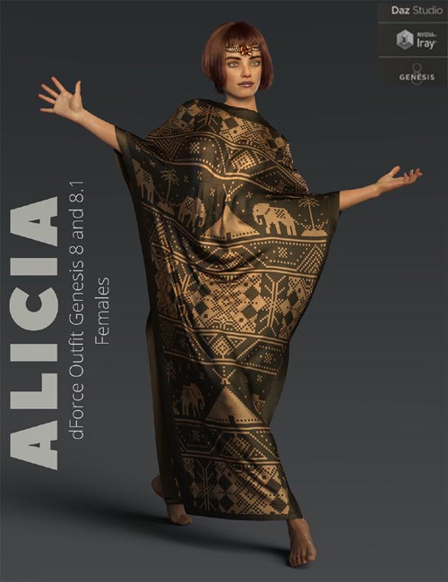 dForce Alicia Outfit for Genesis 8 & 8.1 Females