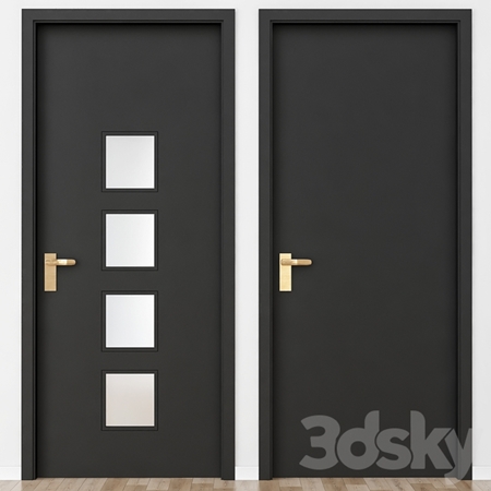 Black modern door