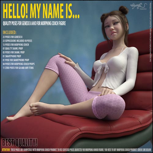 Hello! My Name Is... - Poses for Genesis 8. Part I