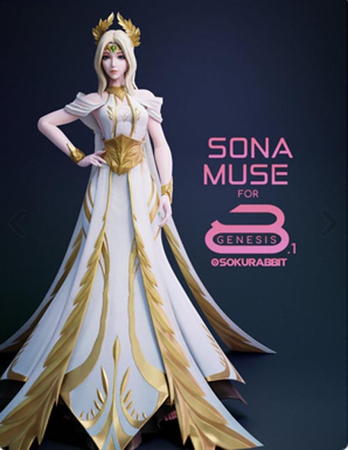 Sona Muse For Genesis 8 and 8.1 Female