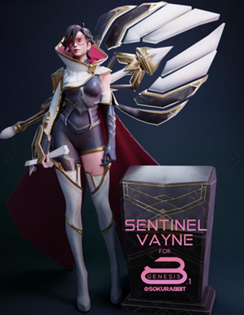 Sentinel Vayne For Genesis 8 and 8.1 Female