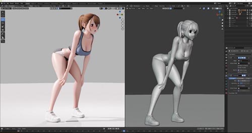 Gumroad - Anime Character Modeling & Animation full real-time process