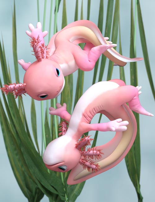 Ajolote Hierarchical Poses for Toon Axolotl