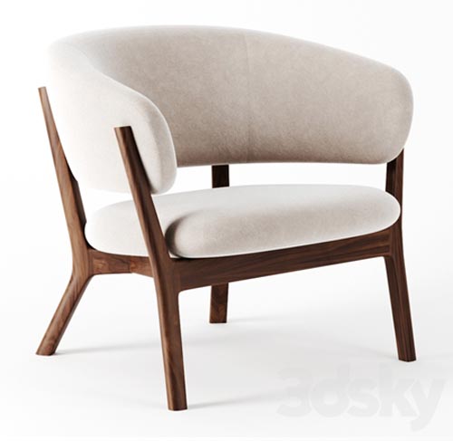 Roundish ARM Chair by Maruni