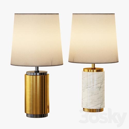 Small Pillar Table Lamp - Antique Brass