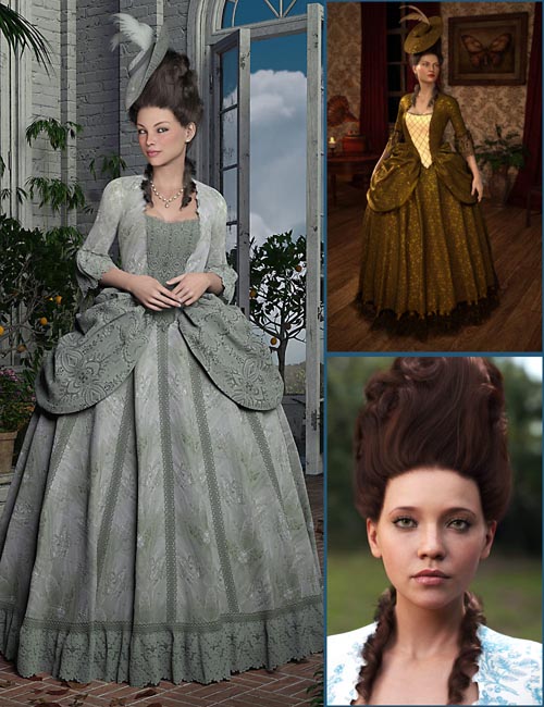 dForce Lady Cathryn Outfit and Hair Bundle
