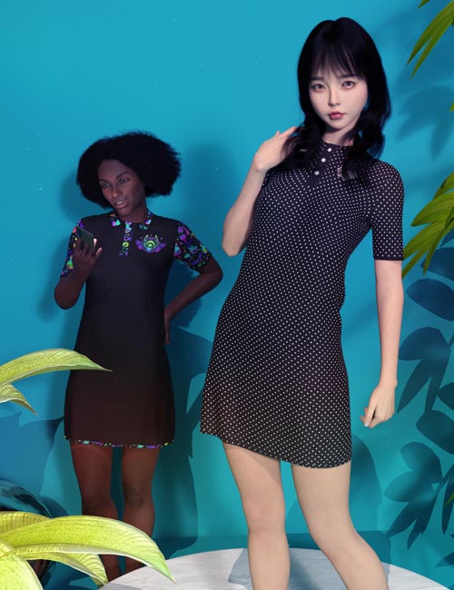 dForce Aranka Polo Dress for Genesis 8 Females