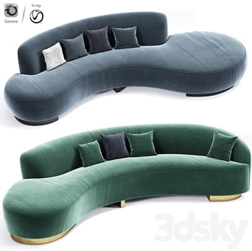 Serpentine Sofa And Freeform Curve Vladimir Sofa Set