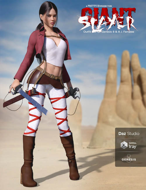 Giant Slayer Outfit Set for Genesis 8 and 8.1 Females