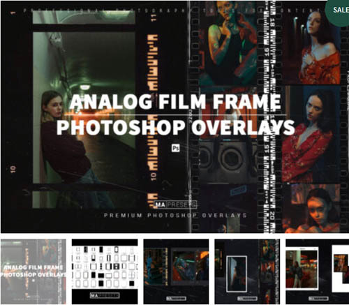 60 Analog Film Frame Overlays
