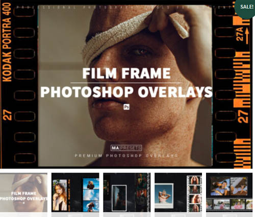 100 Film Frames Overlays