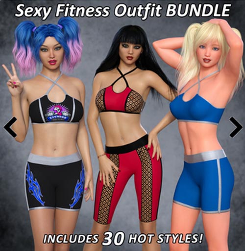 Sexy Fitness Outfit Bundle For G8F