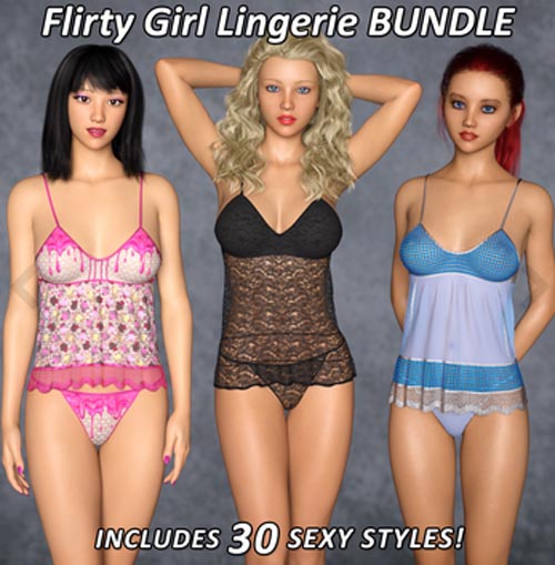 Flirty Girl Lingerie Bundle For G8F