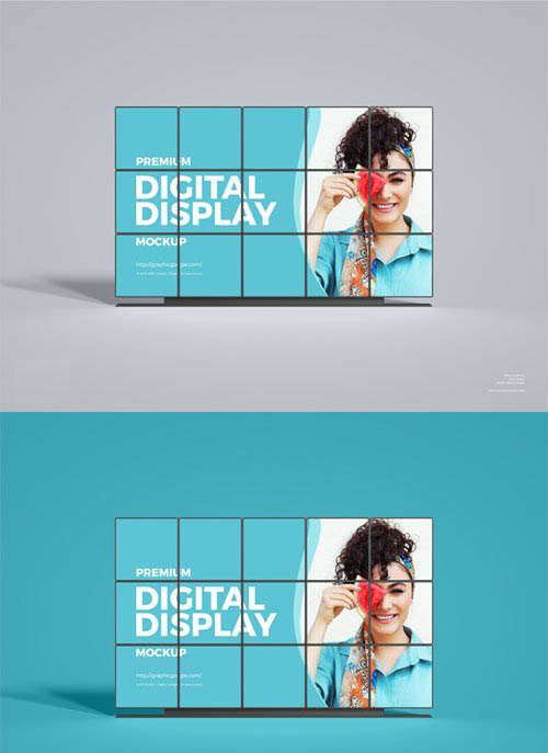 Premium Digital Display PSD Mockup Template