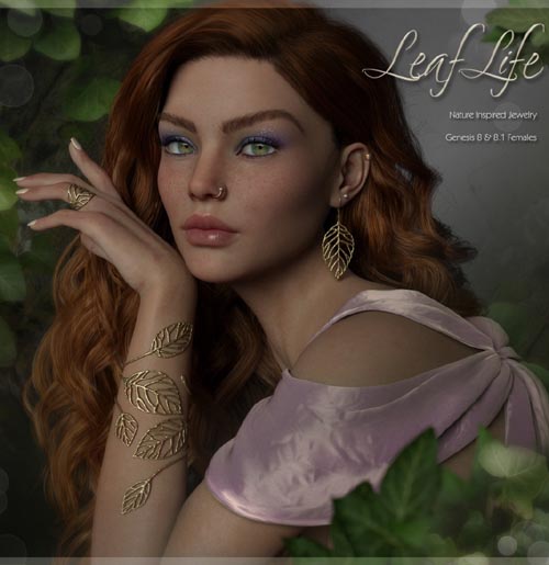 Leaf Life Jewelry for Genesis 8 and 8.1 Females