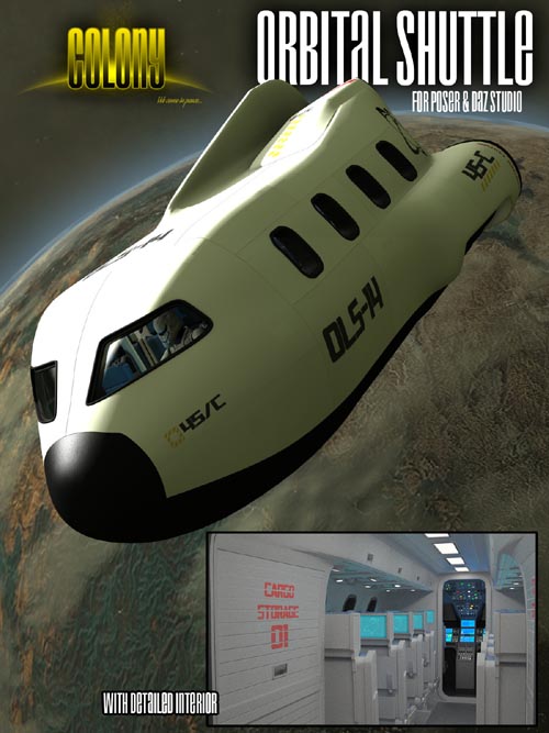 Colony Shuttle for Poser and DS