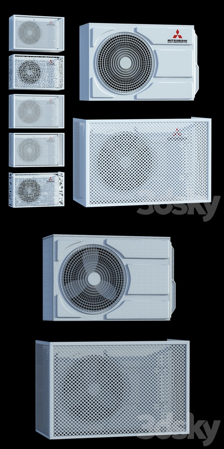 Mitsubishi air conditioner + a set of decorative boxes