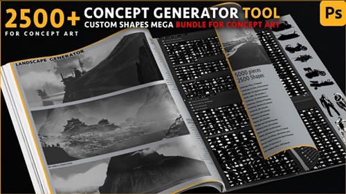 Artstation - Concept Generator Tool [Custom shape Mega BUNDLE - 5200 pieces