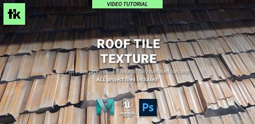 Artstation - Roof Tile Texture - Complete Workflow From 3D Modeling to Photoshop by Thiago Klafke