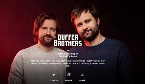 Masterclass - The Duffer Brothers - Teach Developing an Original TV Series