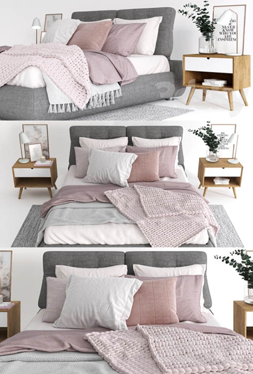Scandinavian bedroom set 01