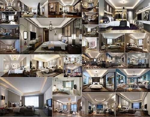 Bedroom Space 3D-Scenes Collection (222 Units)