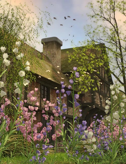 Garden Flowers - Canterbury Bells for Daz Studio