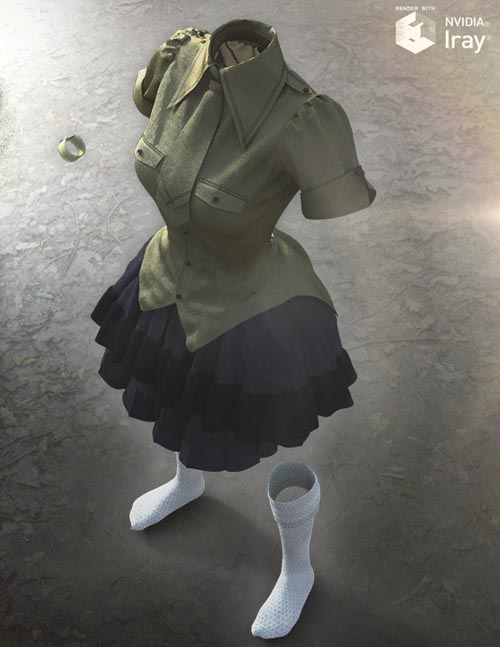 Military Uniform for Genesis 8 Female's