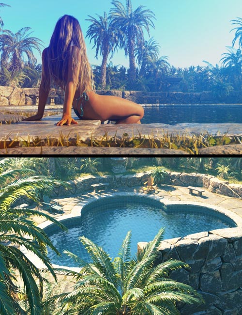 Natural Stone Poolside and Scenes