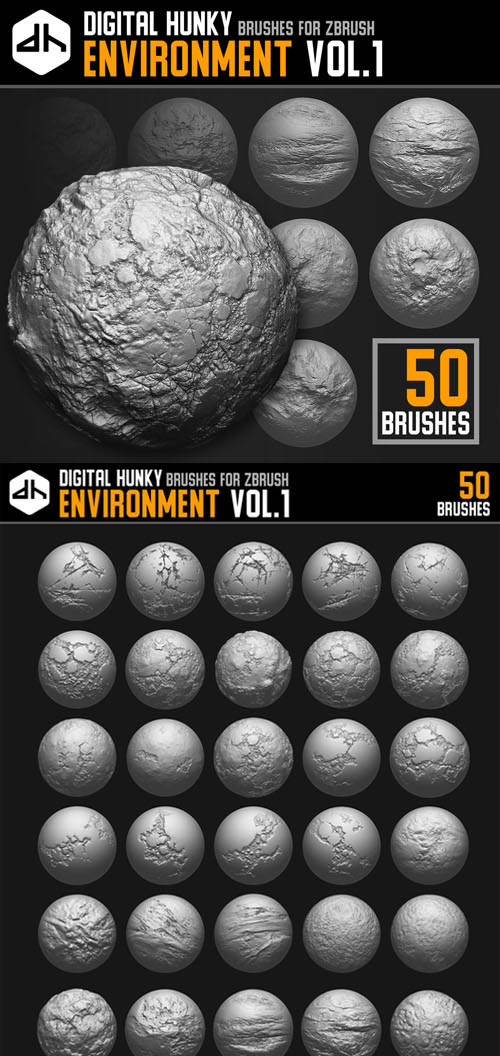 Environment Brushes Vol.1 for ZBrush - REUP