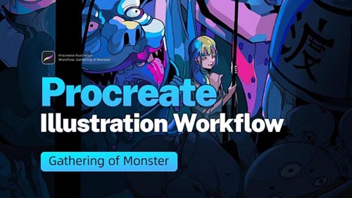 Wingfox - Procreate Illustration Workflow - Gathering of Monster with Wingfox Studio