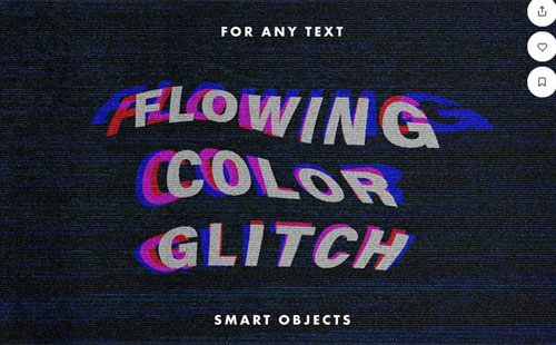 Flowing Color Glitch: Text Effect - 8449054