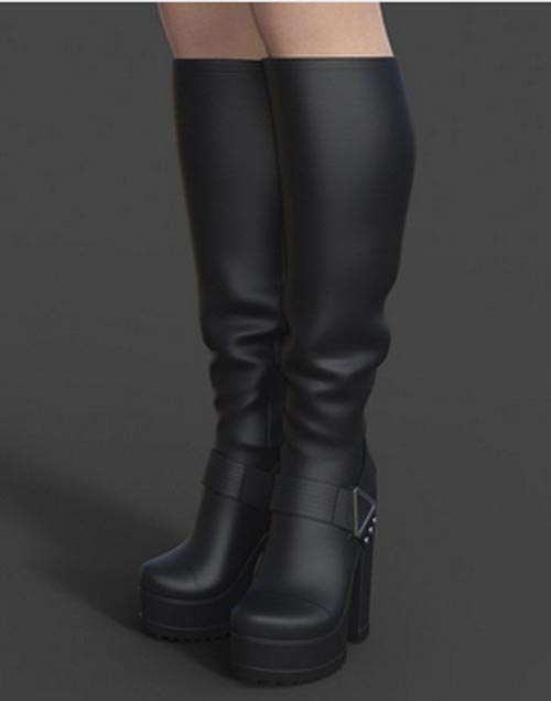 Alice Leather Boots For Genesis 8 Female