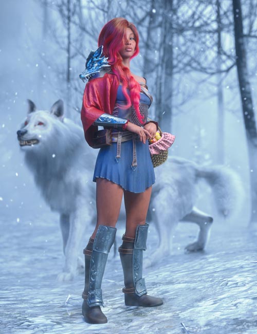 dForce Aurola Warrior Wolf Outfit for Genesis 8 and 8.1 Females