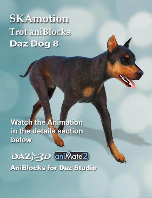 Daz Dog 8 Trot aniBlocks