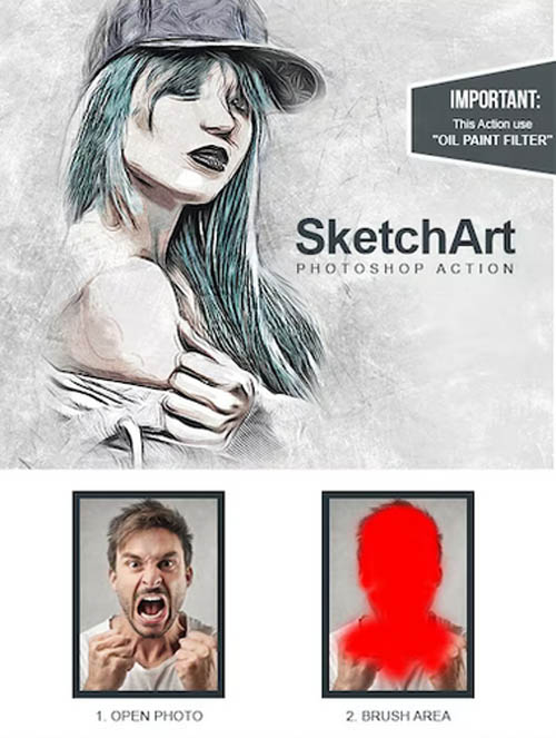 SketchArt - Photoshop Action - 22000249