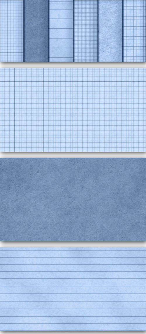 Seamless Blue Tone Paper Patterns for Photoshop