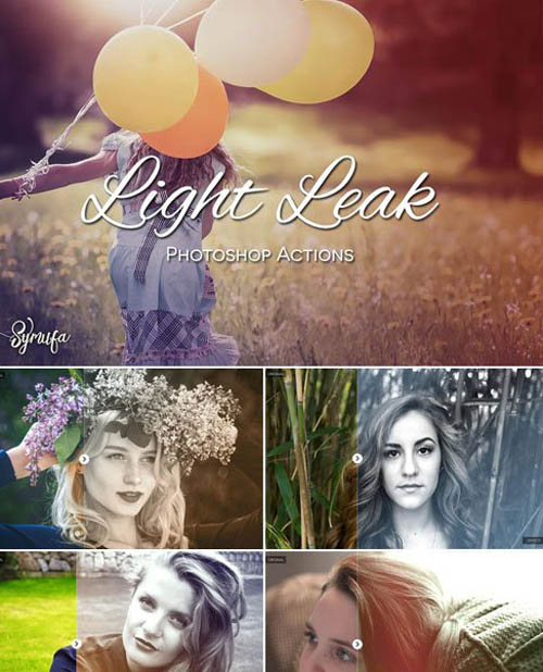 25 Premium Amazing Light Leaks Actions for Photoshop