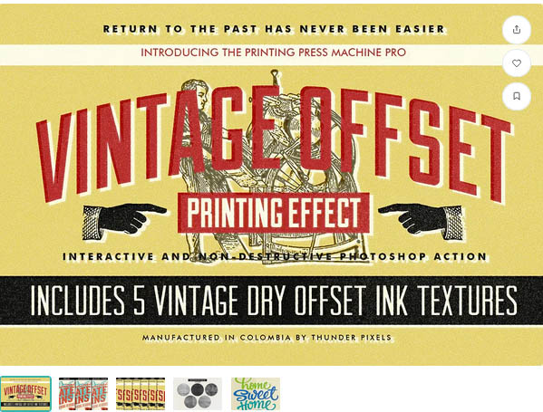 Vintage Offset Printing Effects Kit - 31715