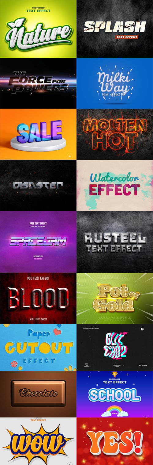 25 Awesome Text Effects Templates for Photoshop