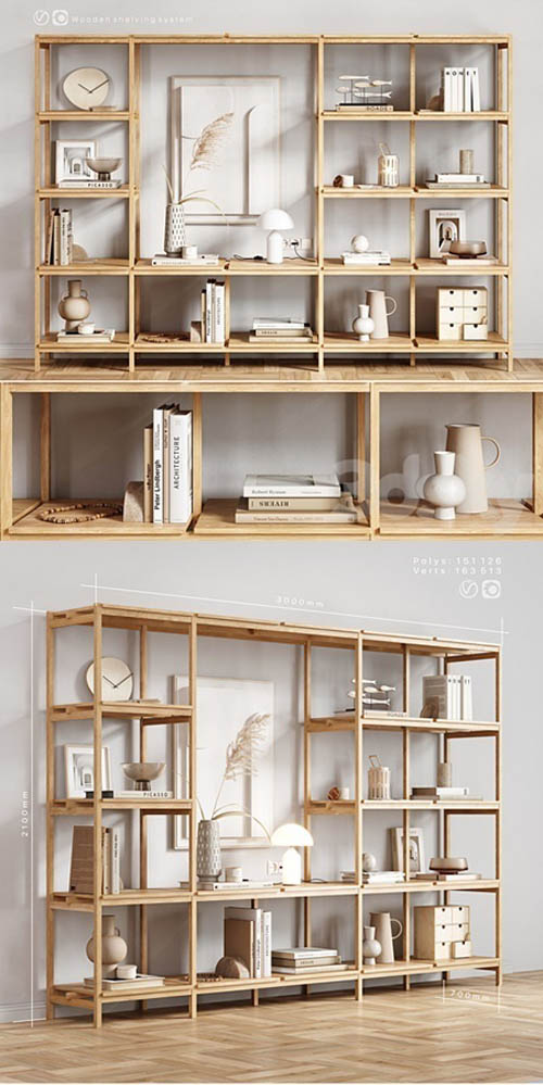 Wooden Shelving and decor