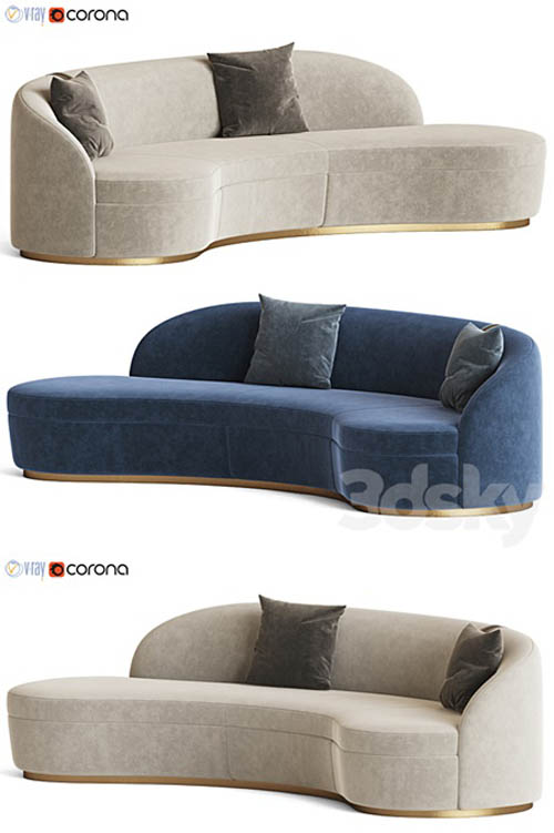 Otium Curved Sofa Capital Collection