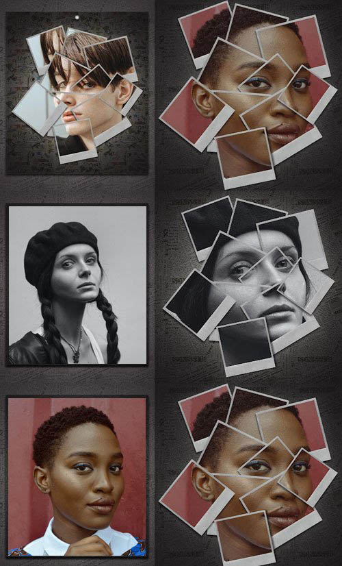 Polaroid Collage Effects for Photoshop