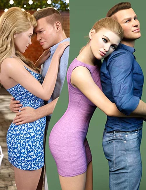 Z Hugs and Kisses Couple Poses for Genesis 8 and 8.1