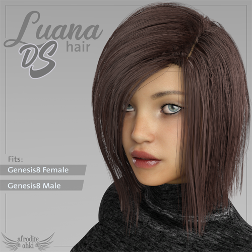 Luana Hair DS for Genesis8